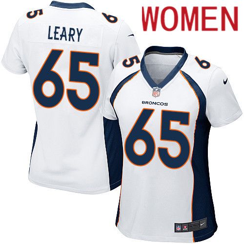 Women Denver Broncos #65 Ronald Leary White Nike Game NFL Jersey->women nfl jersey->Women Jersey